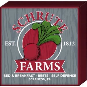 The Office- Schrute Farms Est. 1812 Wood Box Sign